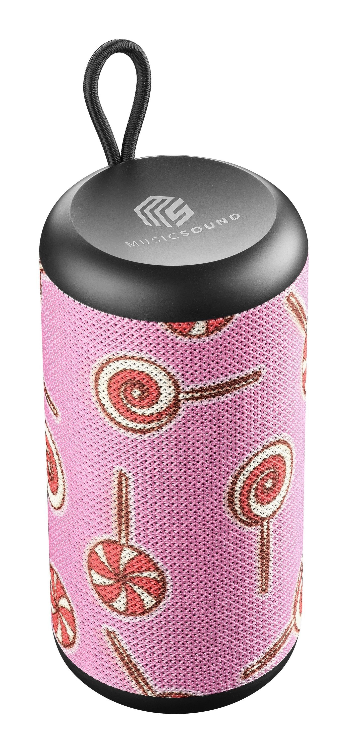 Music Sound 8018080483714 Altavoz Monofónico Portátil Rosa 5 W