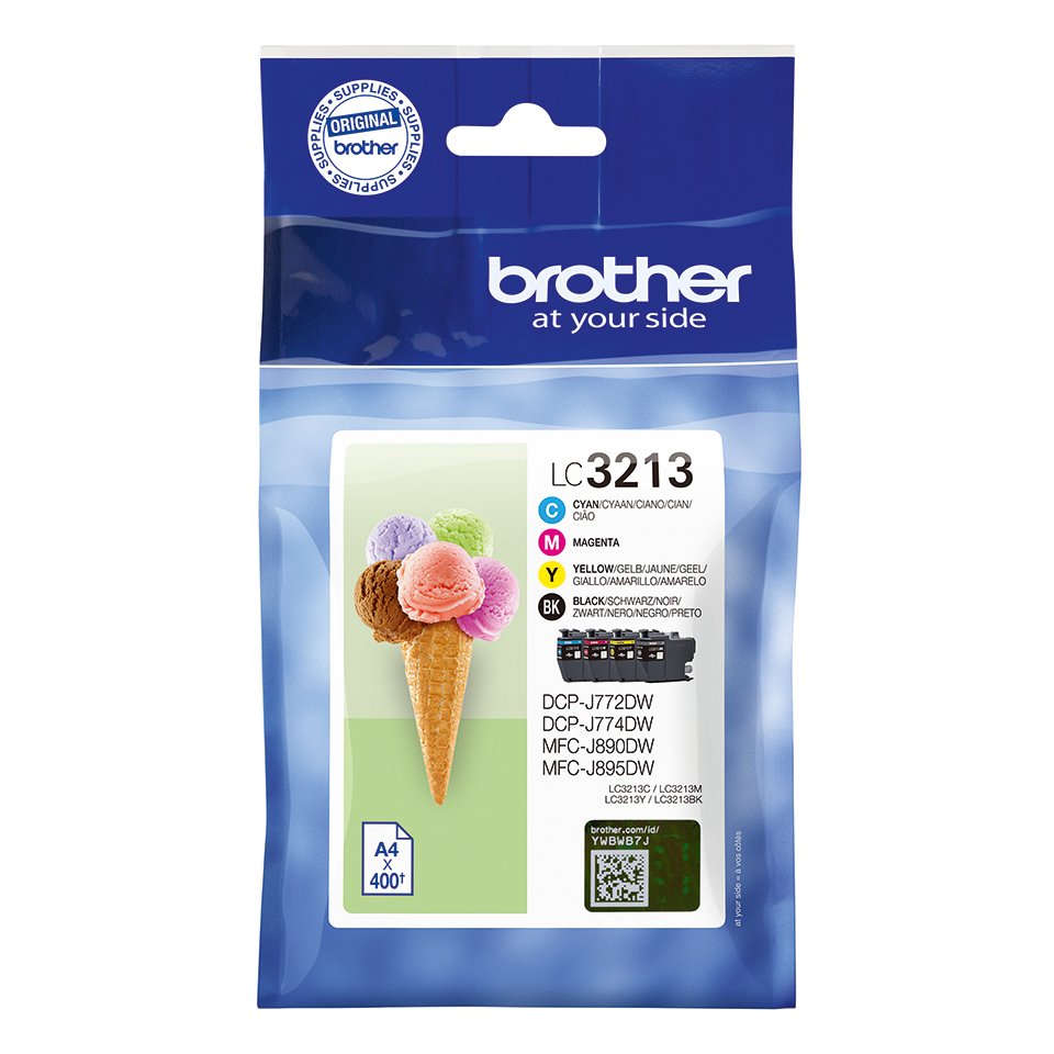 EAN 4977766780179 - Brother LC3213VALDR cartucho de tinta 4 pieza(s) Original Alto rendimiento (XL) Negro, Cian, Magenta, Ama imagen 1