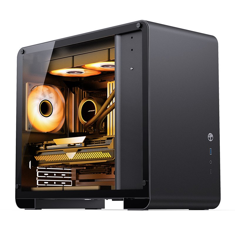Jonsbo U4 Mini Micro-Atx-Carcasa, Tempered Glass - Negro