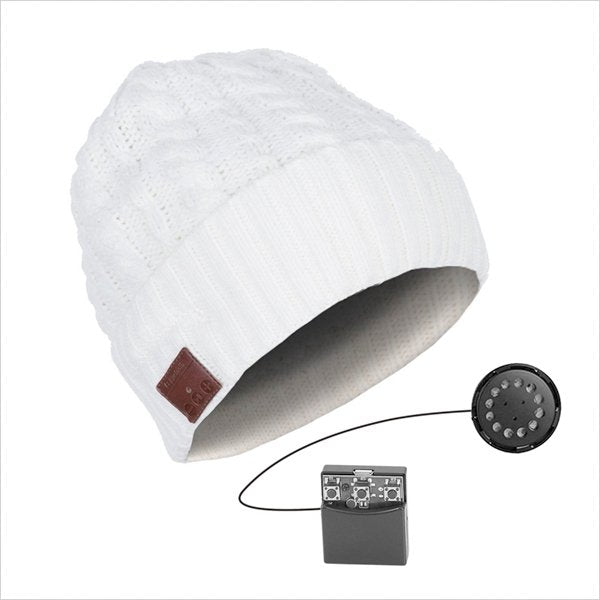 Gorro De Invierno Con Auriculares Incorporados Phoenix Phbeaniebtw Estereo Conexion Bluetooth Manos Libres Color Blanco Deporte