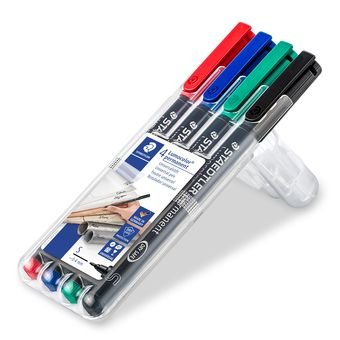 Staedtler Rotulador Permanente Lumocolor Punta 0.4mm 313 Estuche Cuatro Unidades