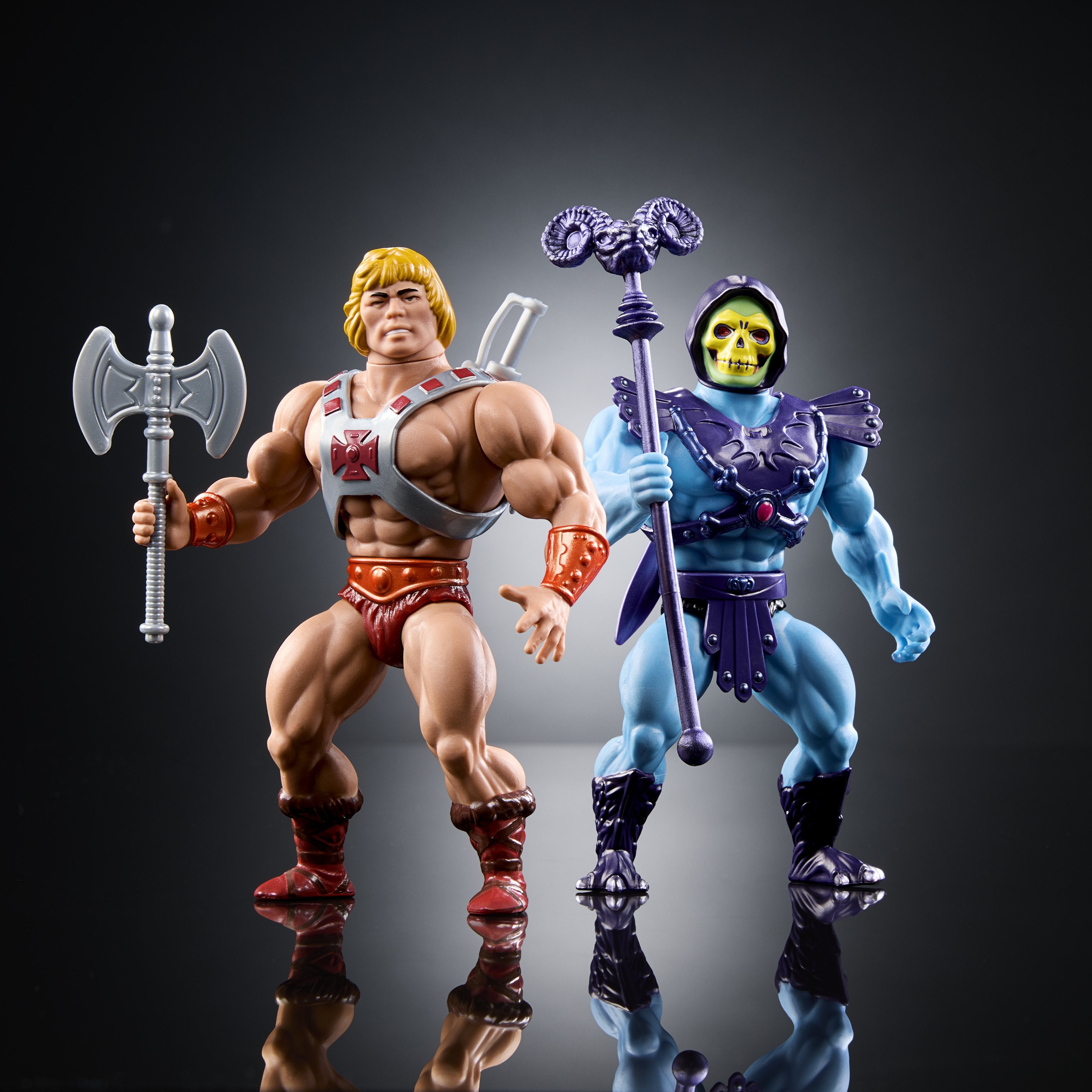 Set 2 Figuras He-Man Y Skeletor 80 Aniversario Mattel Masters Of The Universe Origins 14cm