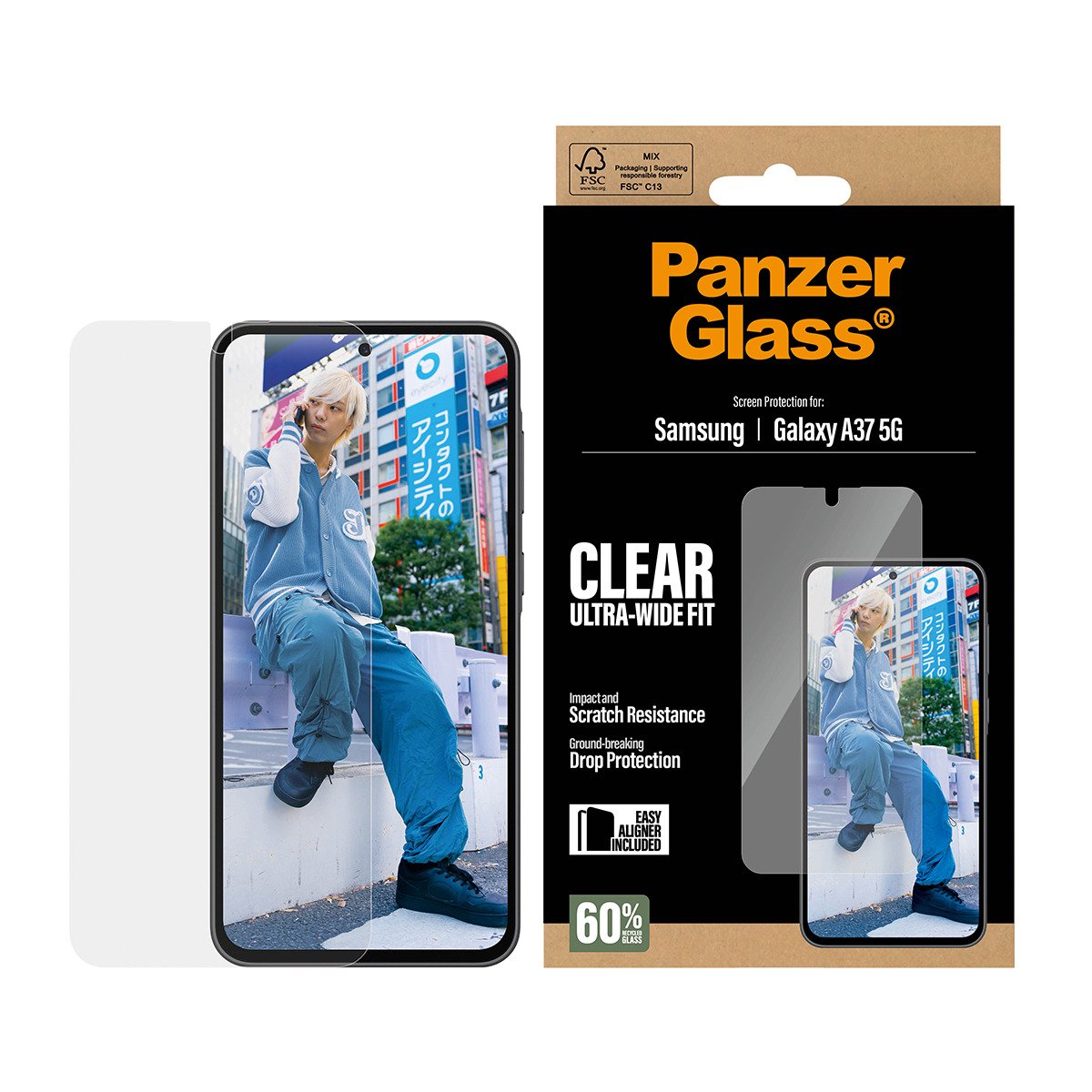 EAN 5715685033988 - PanzerGlass ® Screen Protector Samsung Galaxy A37 5G | Ultra-Wide Fit w. EasyAligner Protector de pantall imagen 2