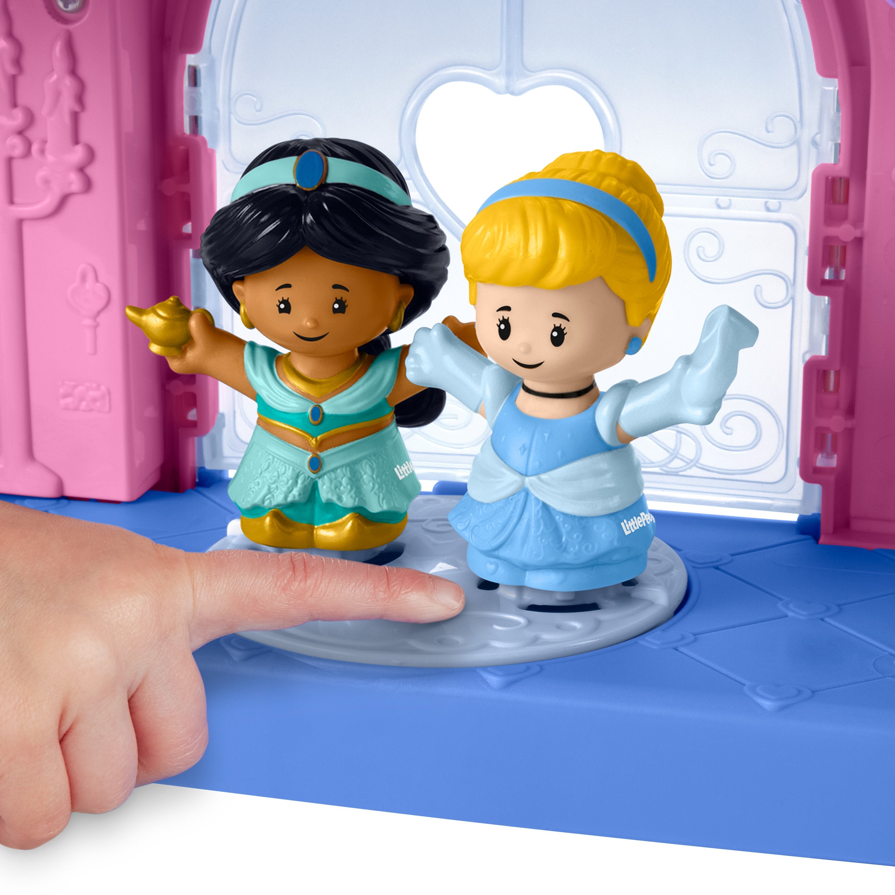 Fisher-Price - Disney Princess Little People, Conjunto De Juego Magical Lights & Dancing Castle, Bebés +1 Año (Mattel Hnd55)