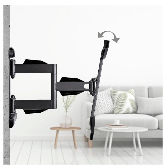 Soporte Mural Televisor, Negro, Doble Brazo Articulado, De 37 A 75 Pulg, Carga Máx. 45 Kg