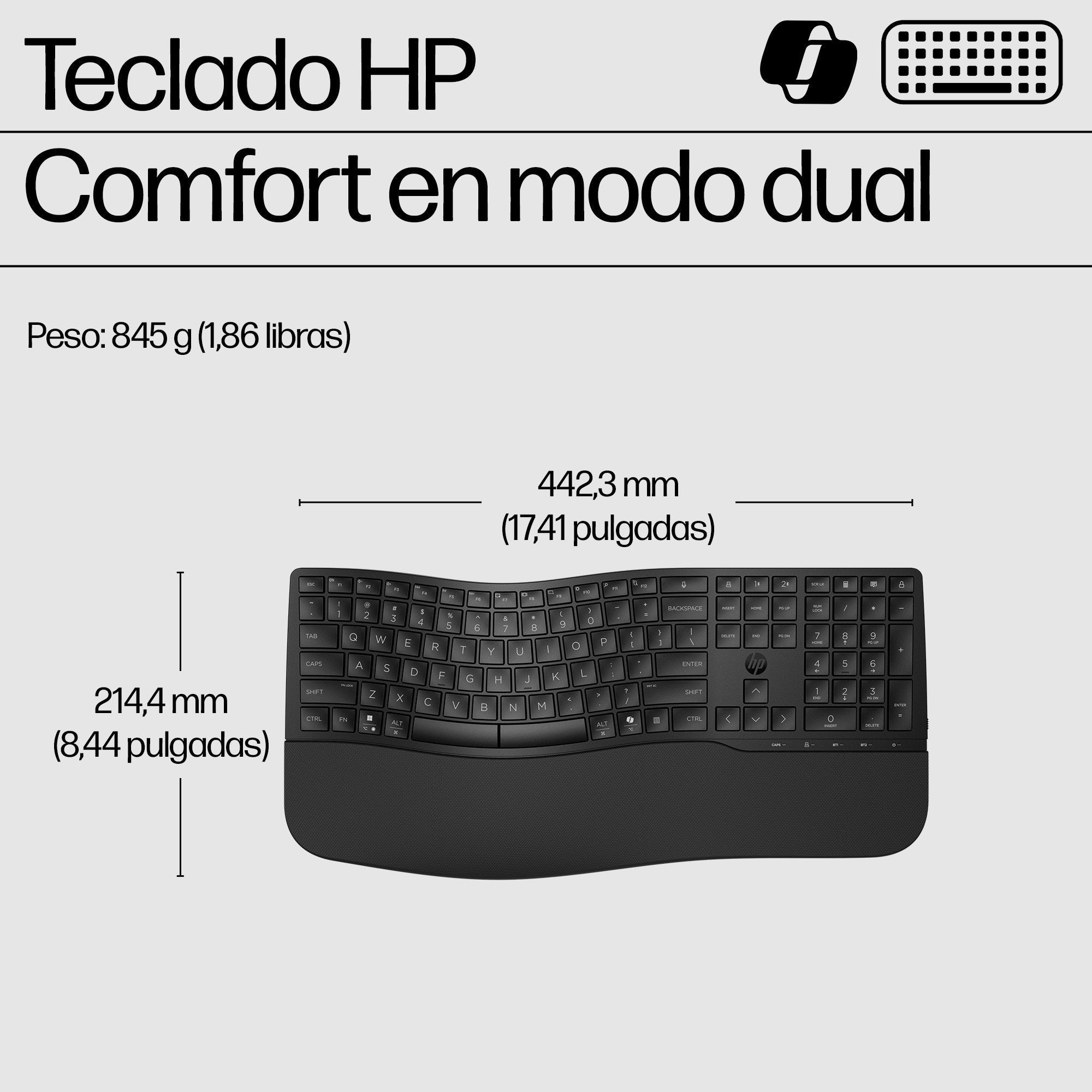Hp Combo 685 Teclado Español  + Raton Modo Dual Comfort Inalambricos