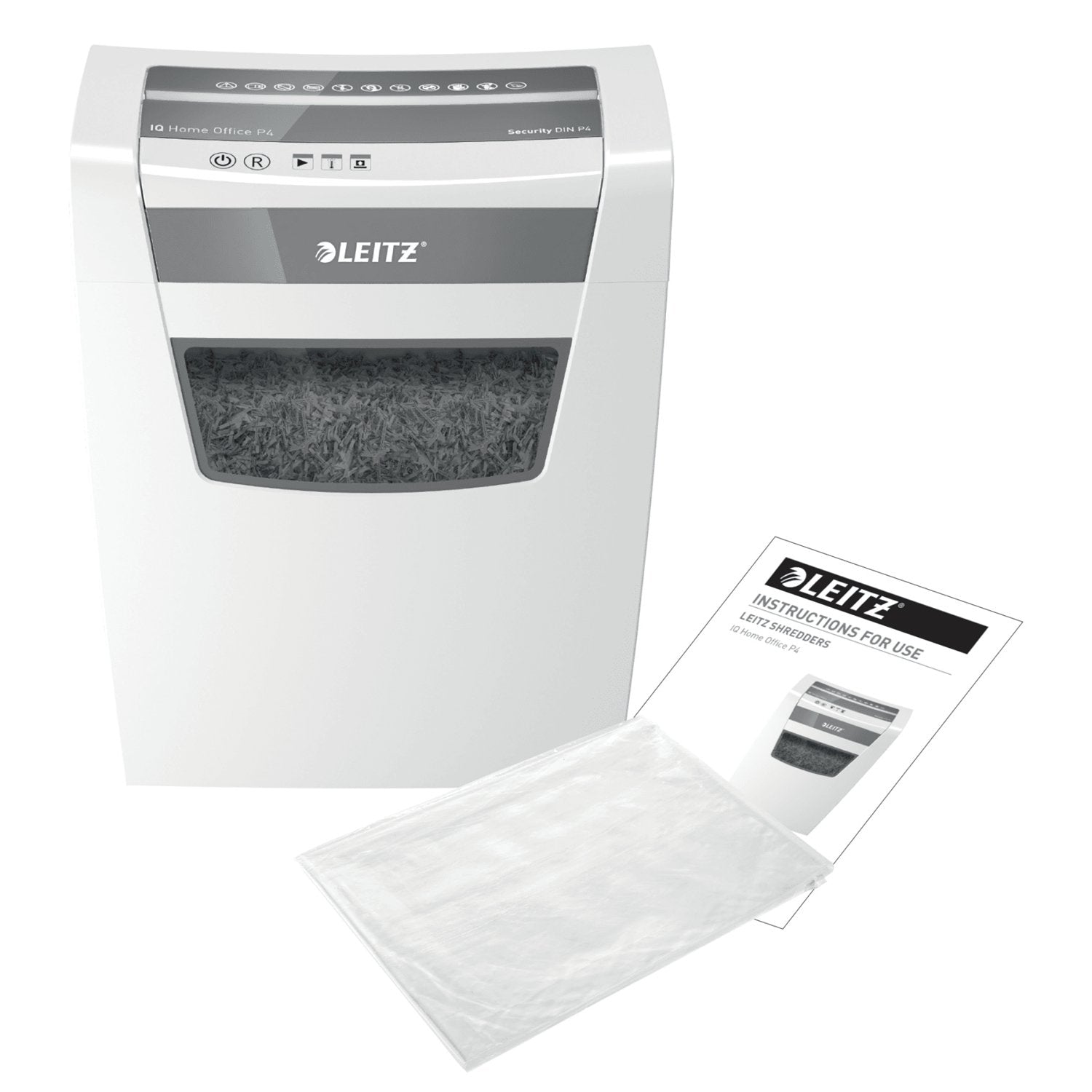 EAN 4002432118939 - Leitz IQ Home Office P-4 triturador de papel Corte en partículas 22 cm Blanco imagen 7
