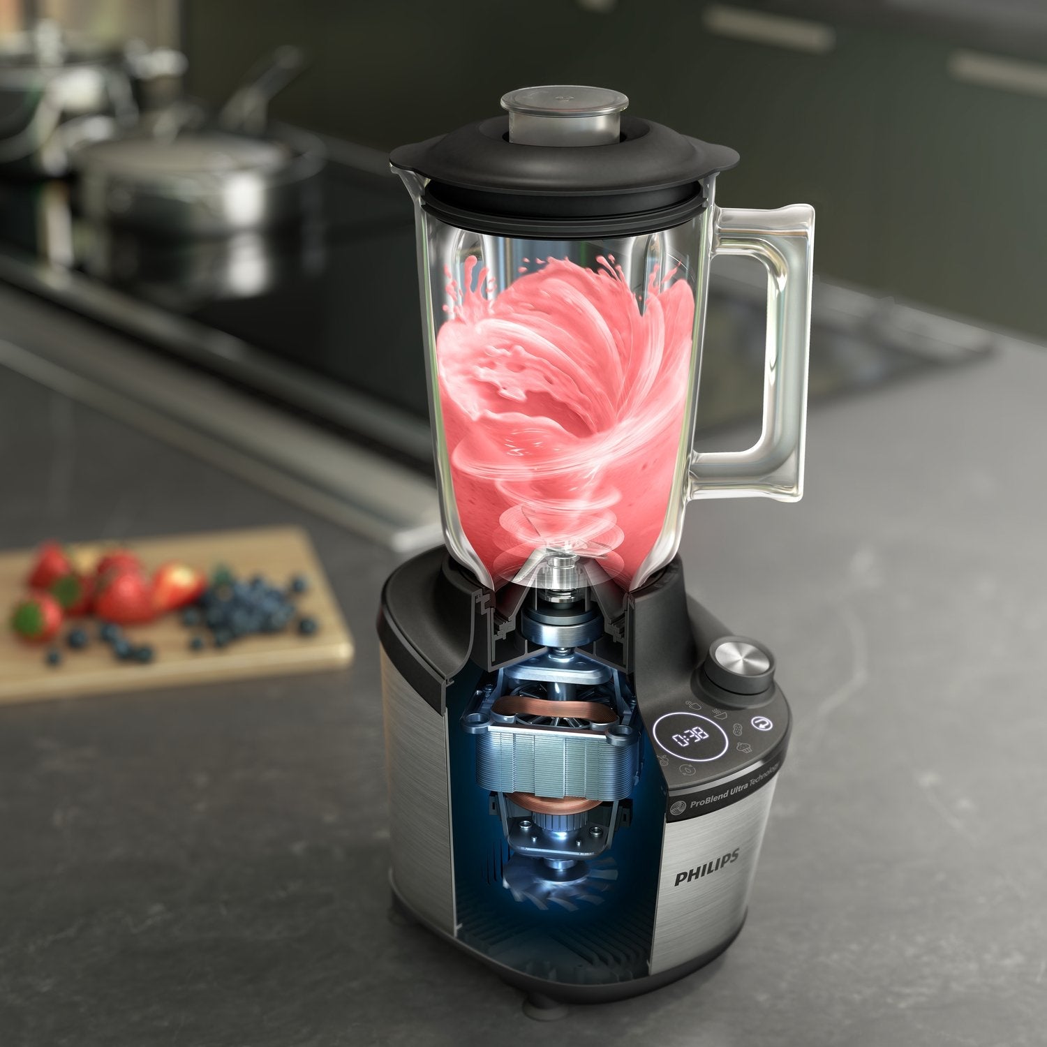 Philips 7000 Series Batidora 1500 Vatios, 2 Litros, Problend Ultra, 2 Vasos(Hr3760/10)