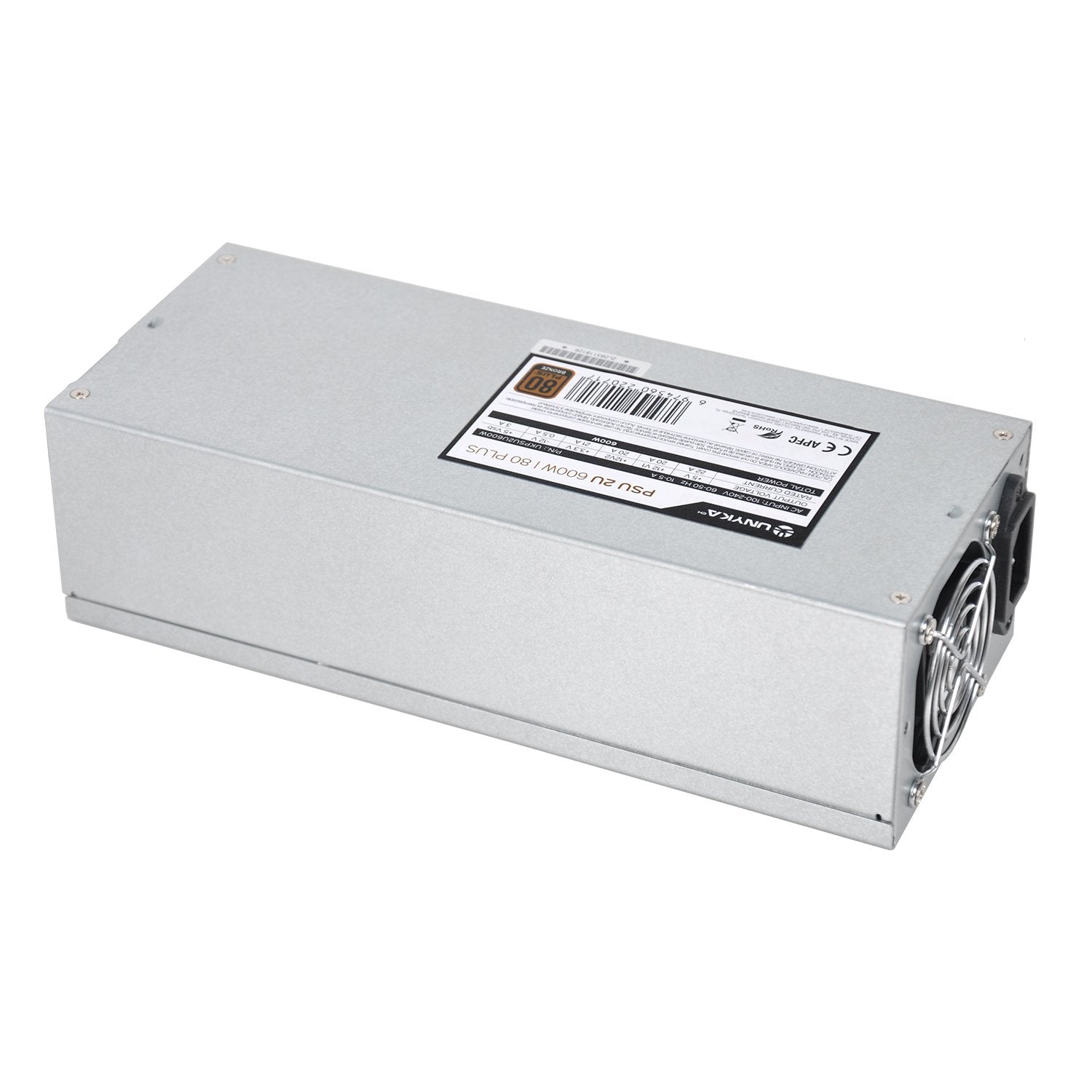 Fuente Flex Atx 600w Unyka 2u 80+ Bronze