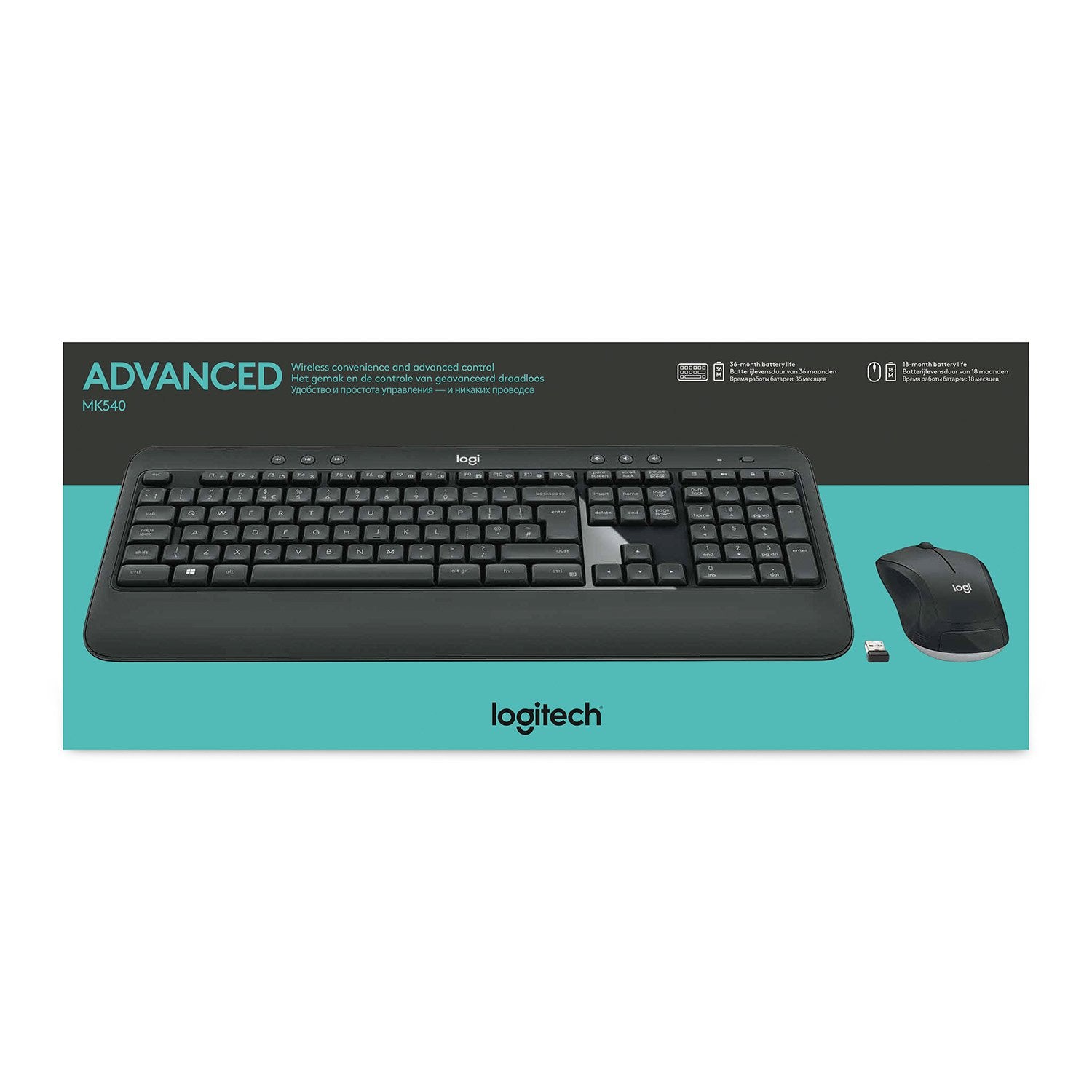 Logitech Mk540 Rf Wireless Azerty Belgisch Schwarz - Weiss
