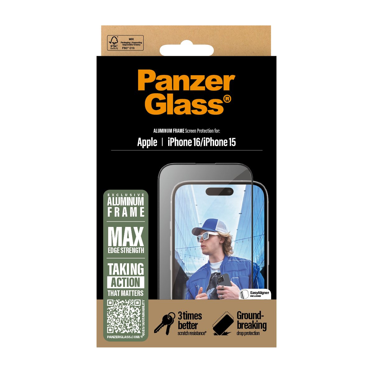 EAN 5715685002250 - PanzerGlass PG Scrn Alu Frame iPhone 16 6.1Inch UWF imagen 3