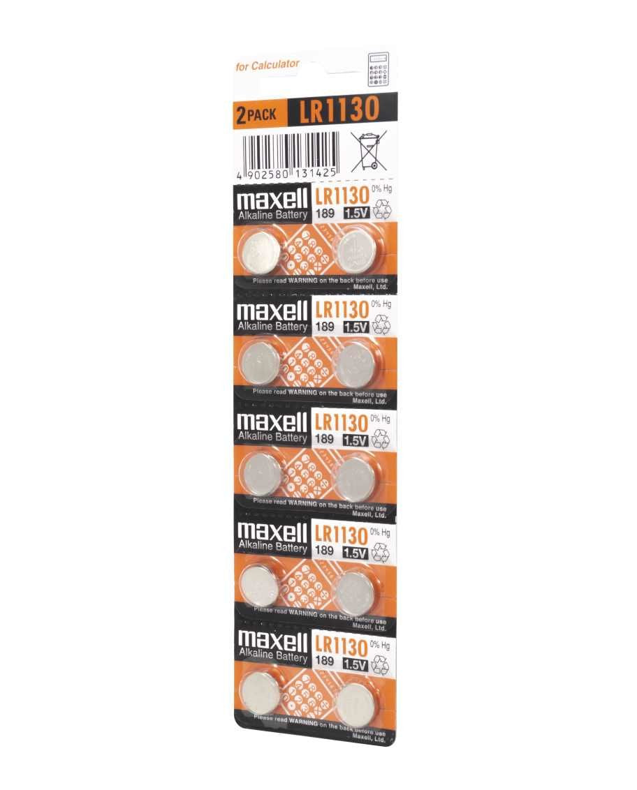 Maxell Pack De 10 Pilas Alcalinas De Boton Lr1130 1.5v