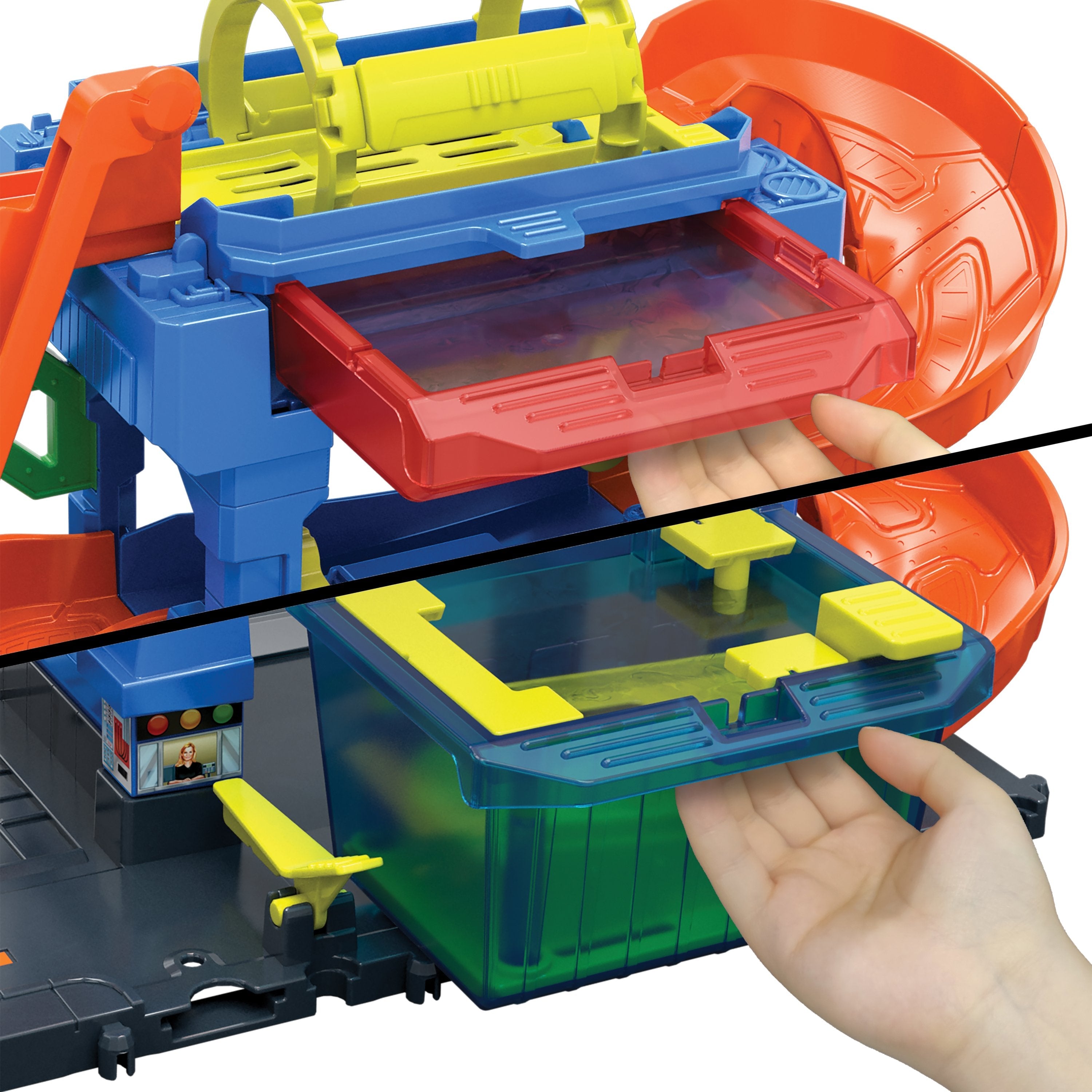 Hot Wheels City Color Cambio De Túnel Suministro, Playpers 1:64 Htn80