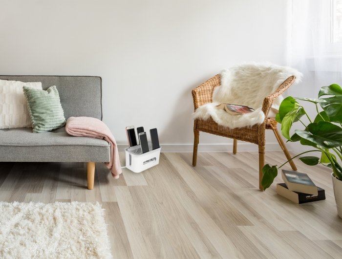 EAN 4043619182909 - DeLOCK 18290 organizador de cables Piso Caja de cables Gris, Blanco 1 pieza(s) imagen 10