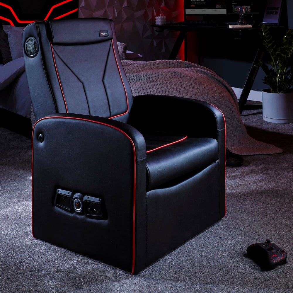 EAN 0094338220216 - X Rocker 2022021 silla para videojuegos Silla gaming Asiento acolchado Negro, Rojo imagen 1