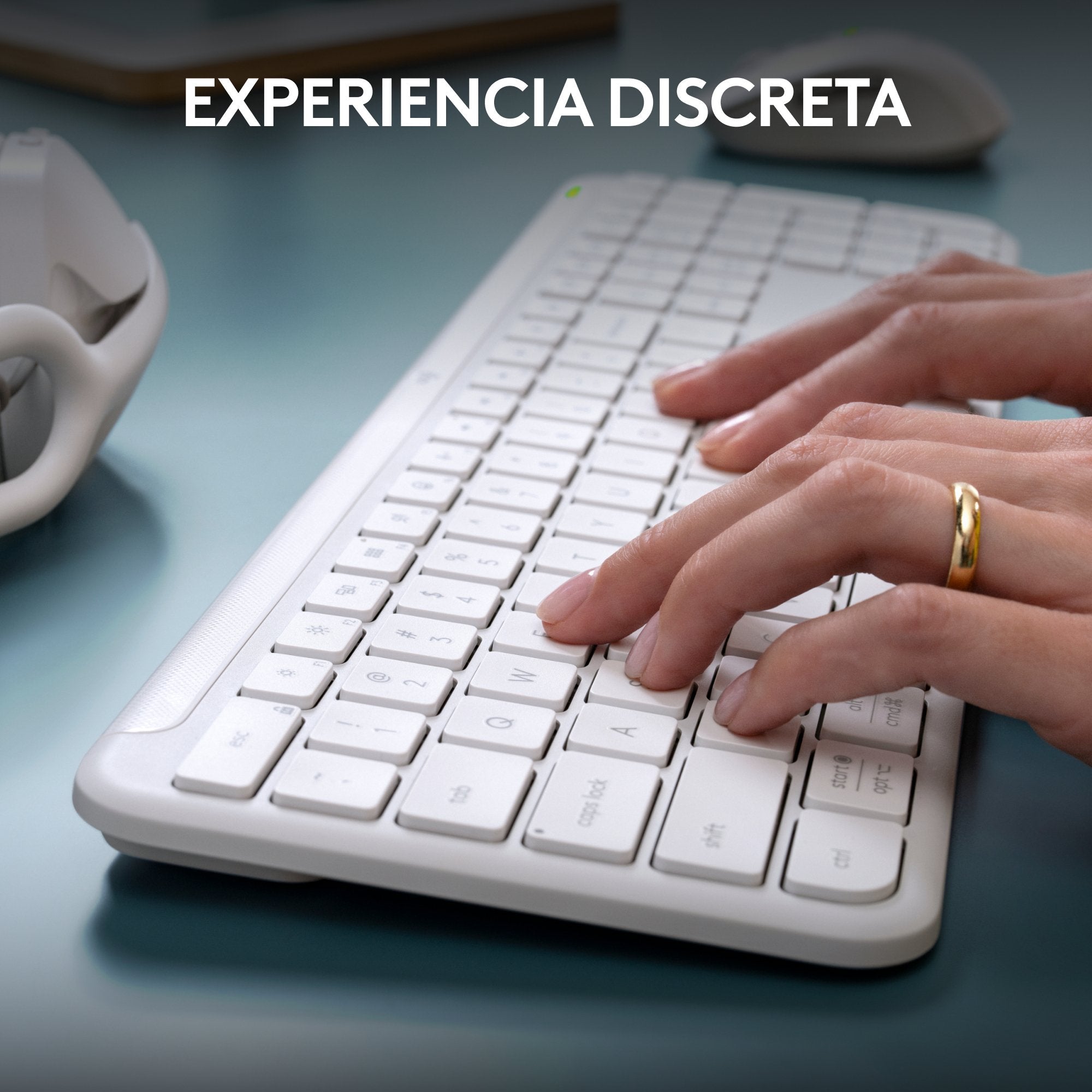 Teclado Español Y Ratón Inalámbricos Signature Slim Combo Mk950 Off Perp Blanco - Esp - Mediter-412