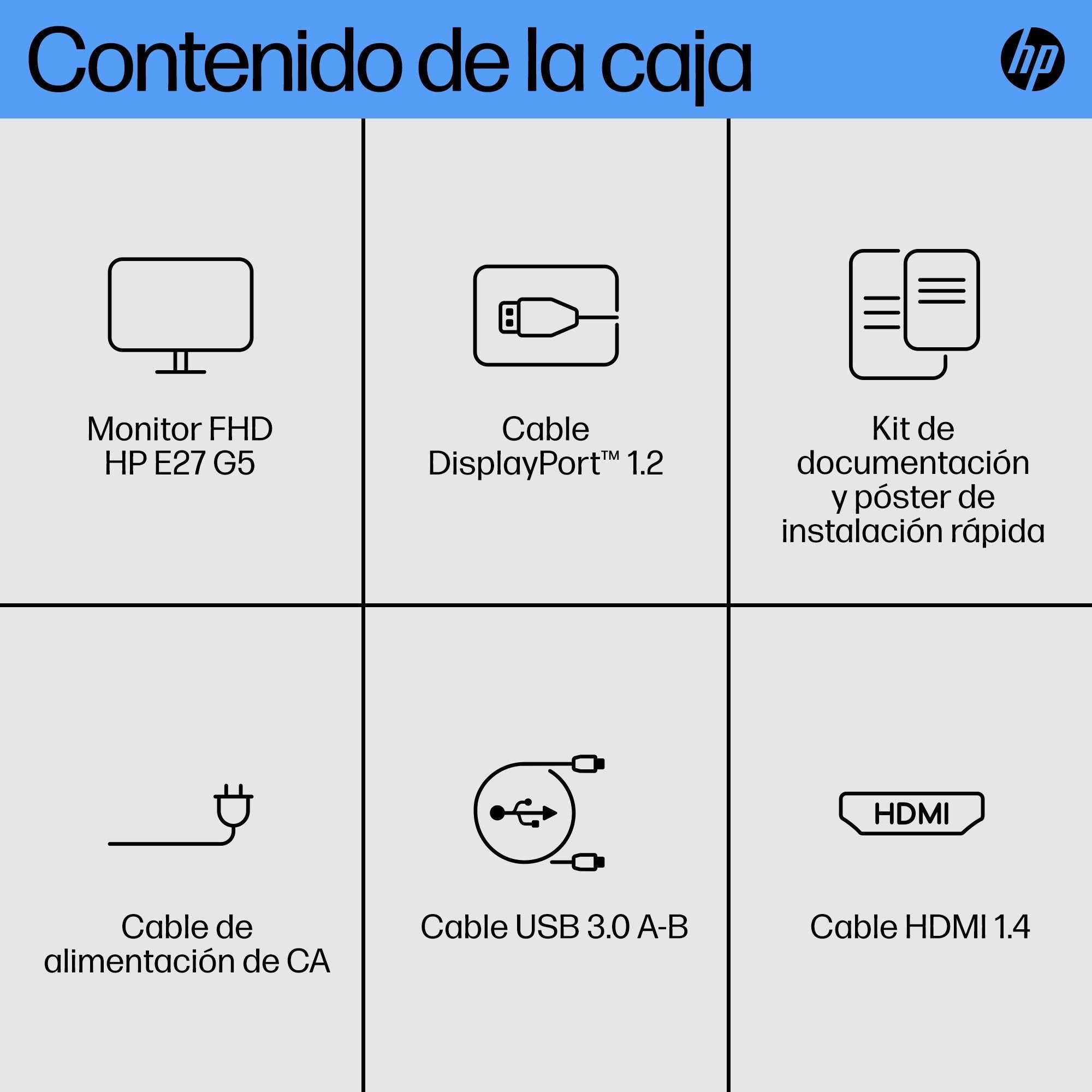 EAN 5715063123997 - HP E27 G5 FHD Monitor pantalla para PC 68,6 cm (27") 1920 x 1080 Pixeles Full HD LCD Negro imagen 4