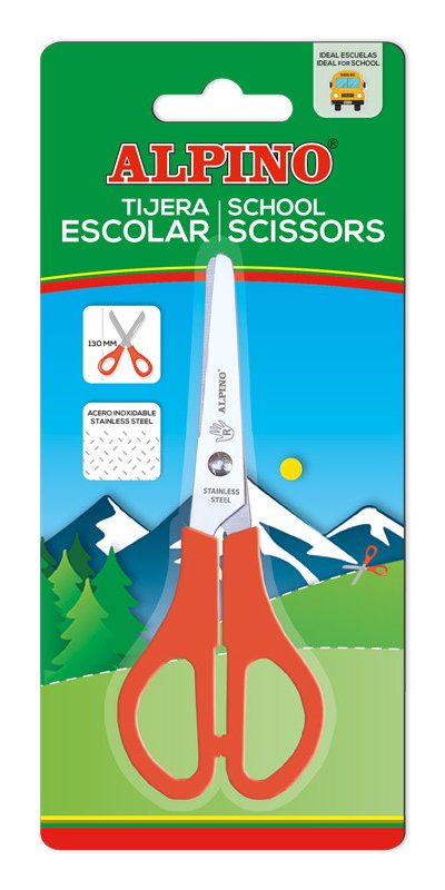 Alpino Tijeras School 13cm Colores Blister
