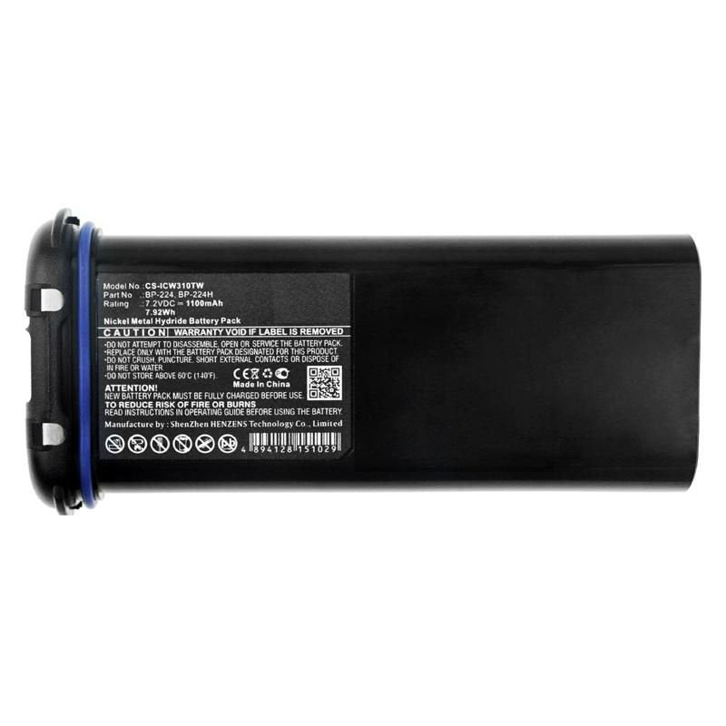 Coreparts Batería Para Radio Bidireccional 7.92wh Ni-Mh 7.2v 1100mah Negro Para Radio Bidireccional Icom Ic-Ic-M2a, Ic-Ic-M31, Ic-M21, Ic-M32