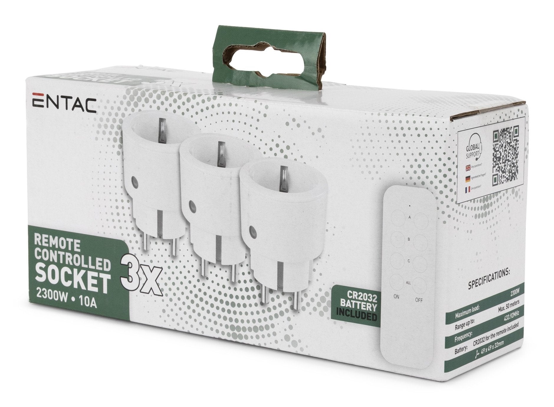 Entac Ir Meckdoseadaptador Ferngemeuert, 3er Set Blanco