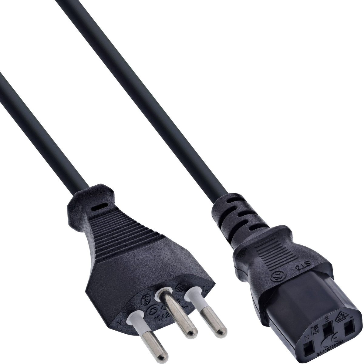 Cable De Alimentación Inline, Suiza, Negro, 0,5 M