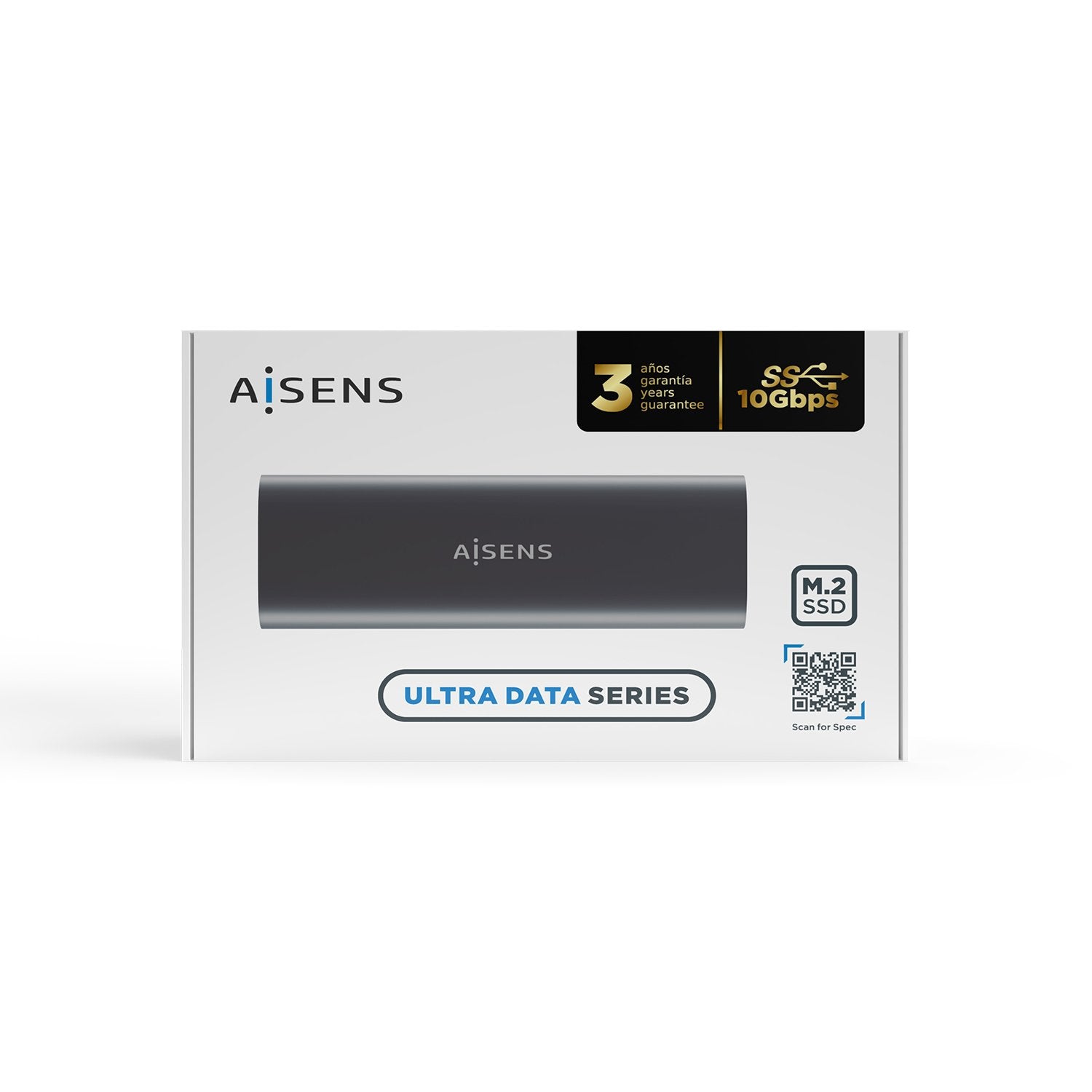 Aisens Caja Externa Para Disco Ssd M.2 Sata Nvme Usb 3.1  Sin Tornillos Asm2-015gr