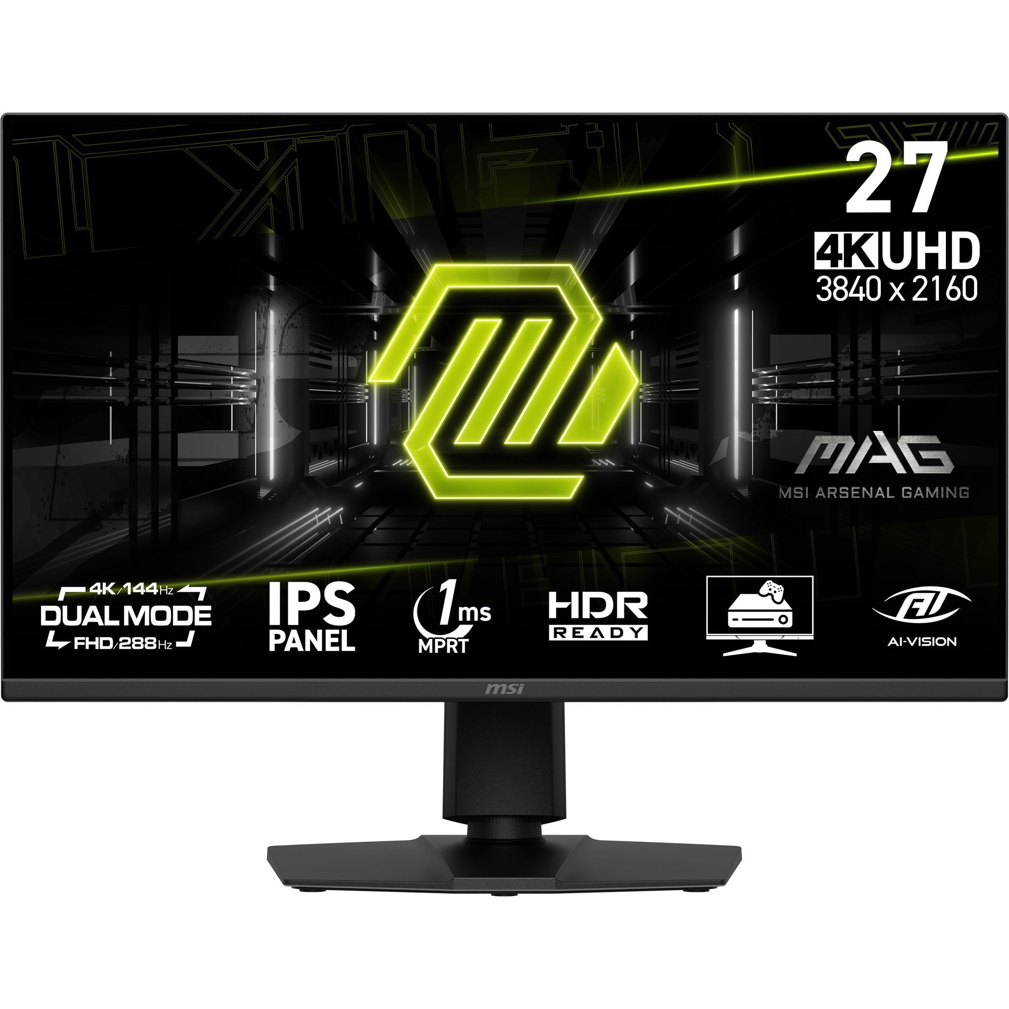 Monitor Msi Mag 275upd E14 27" Ips Uhd Fhd 144hz 288hz 250cd M2 1ms Hdmi2.1x2 Dp Speakers Pivot