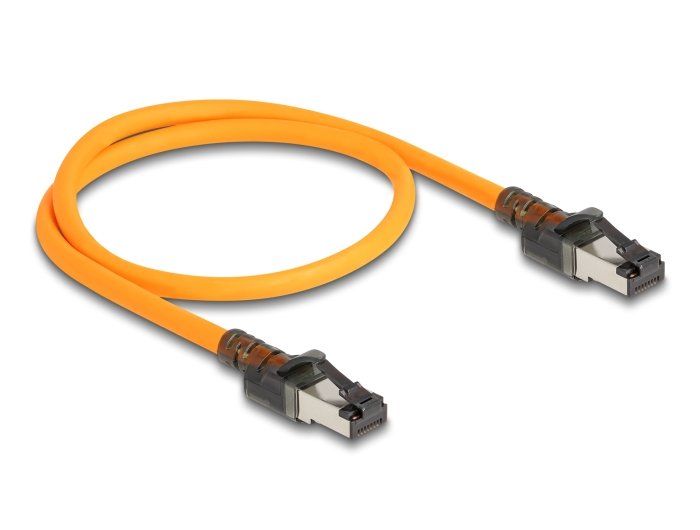 Delock 80403 Cable De Red Rj45 Con Función De Buscador De Puerto Usb Type-C Self Tracing Cat.6a S/Ftp 0,5 M Naranja