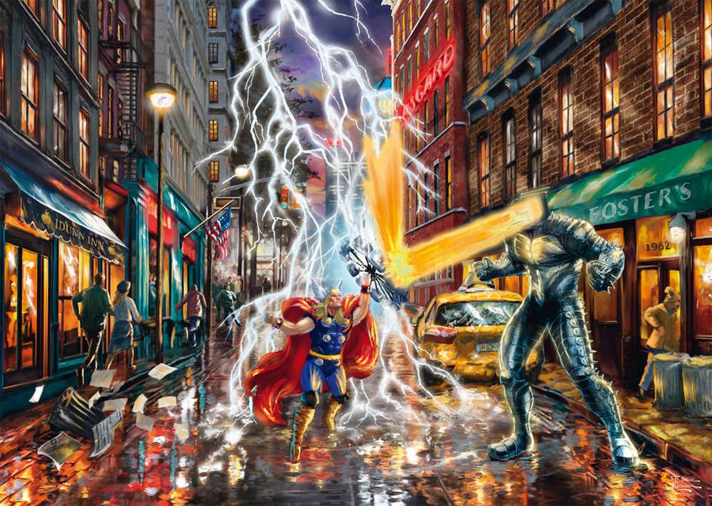 Juegos Schmidt Thomas Kinkade Studios: Marvel - Thor, Puzzle 1000 Parts 58433