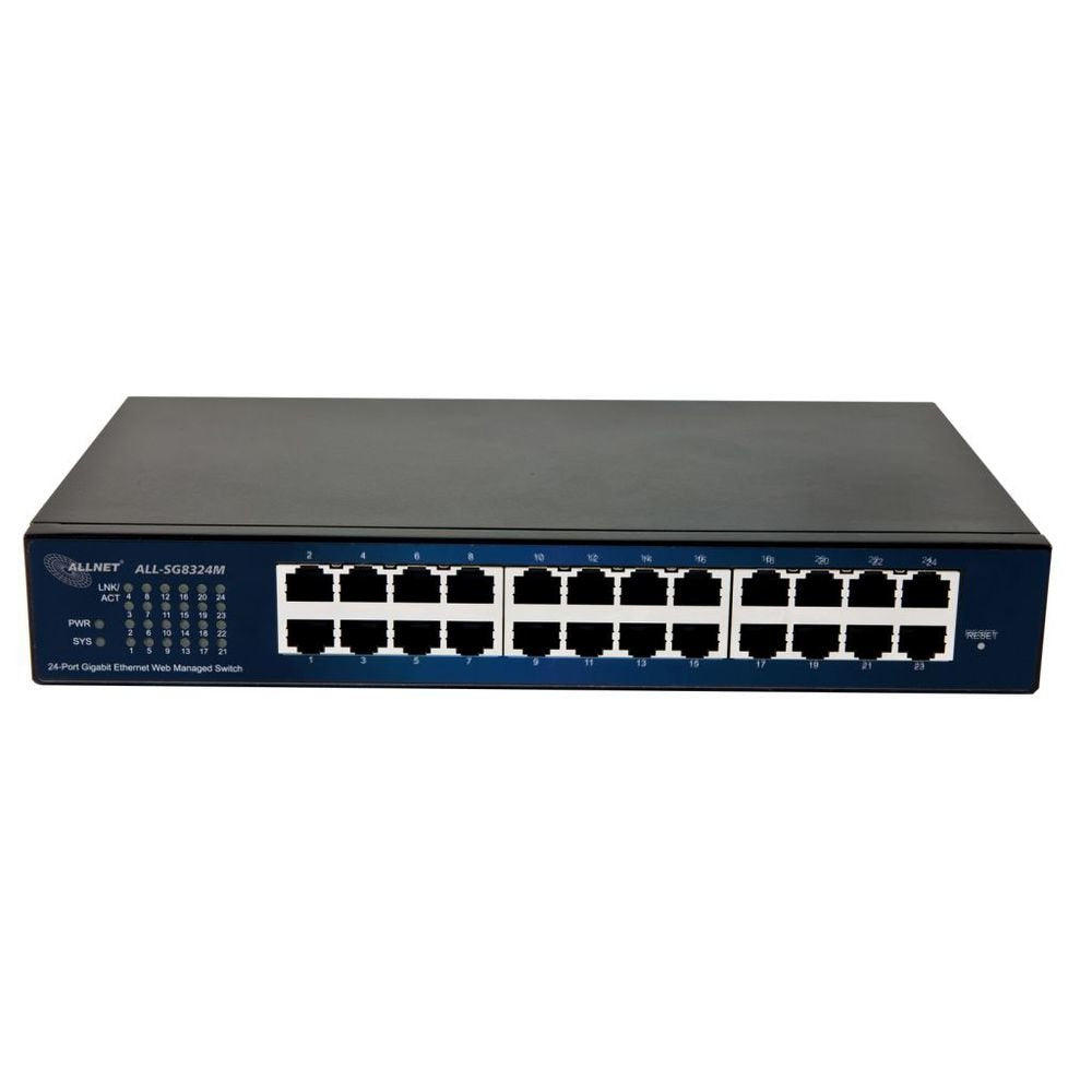 Allnet Switch Smart Managed 24 Port Gigabit / 24x Lan / Ventiladorlos / 19\" / \"All-Sg8324m\"