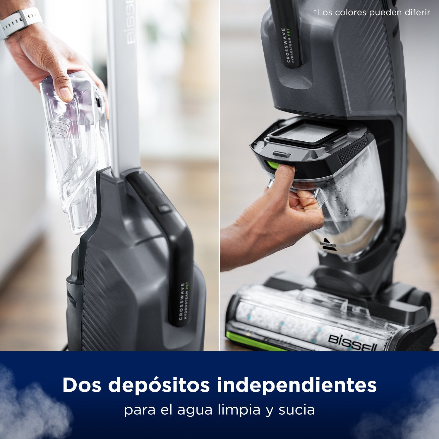 EAN 11120273311 - Bissell CrossWave HydroSteam PET Select Aspiradora vertical Corriente alterna Seca y húmeda Sin bolsa 0 L 1 imagen 5