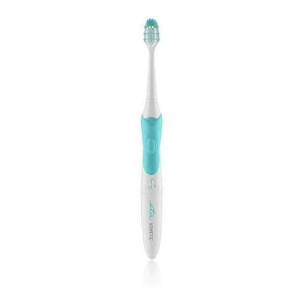 Cepillo Dental Eta Eta070990010   Sonetico, Funcionamiento A Batería Larga, 2 Modos, 2 Cabezales, 1 Batería Aaa, Blanco