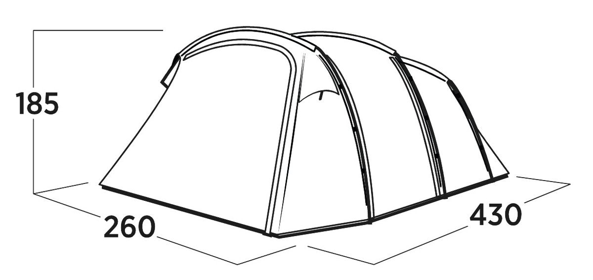 Tienda Túnel Easy Camp Hamra 4 Gris, Modelo 2025 120494