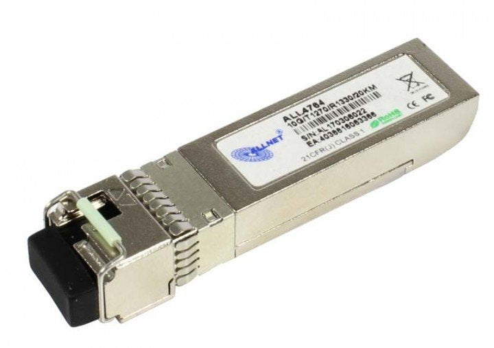 Allnet Switch Modul All4764 Sfp+(Mini-Gbic), 10gbit, B(Bidi)B/Lc, Tx1330nm/Rx1270nm, 9u, 20km,