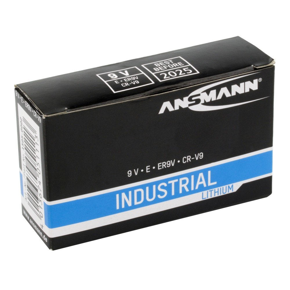 Batería Industrial De Litio Ansmann 9v E-Block, Paquete De 5 (1505-0002)