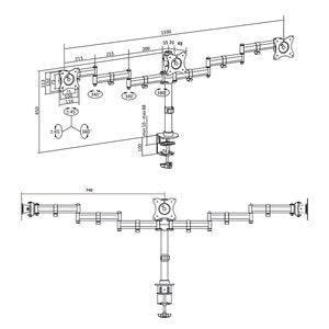 Logilink Bp0050 Soporte De Mesa Para Pantalla Plana 68,6 Cm (27") Negro