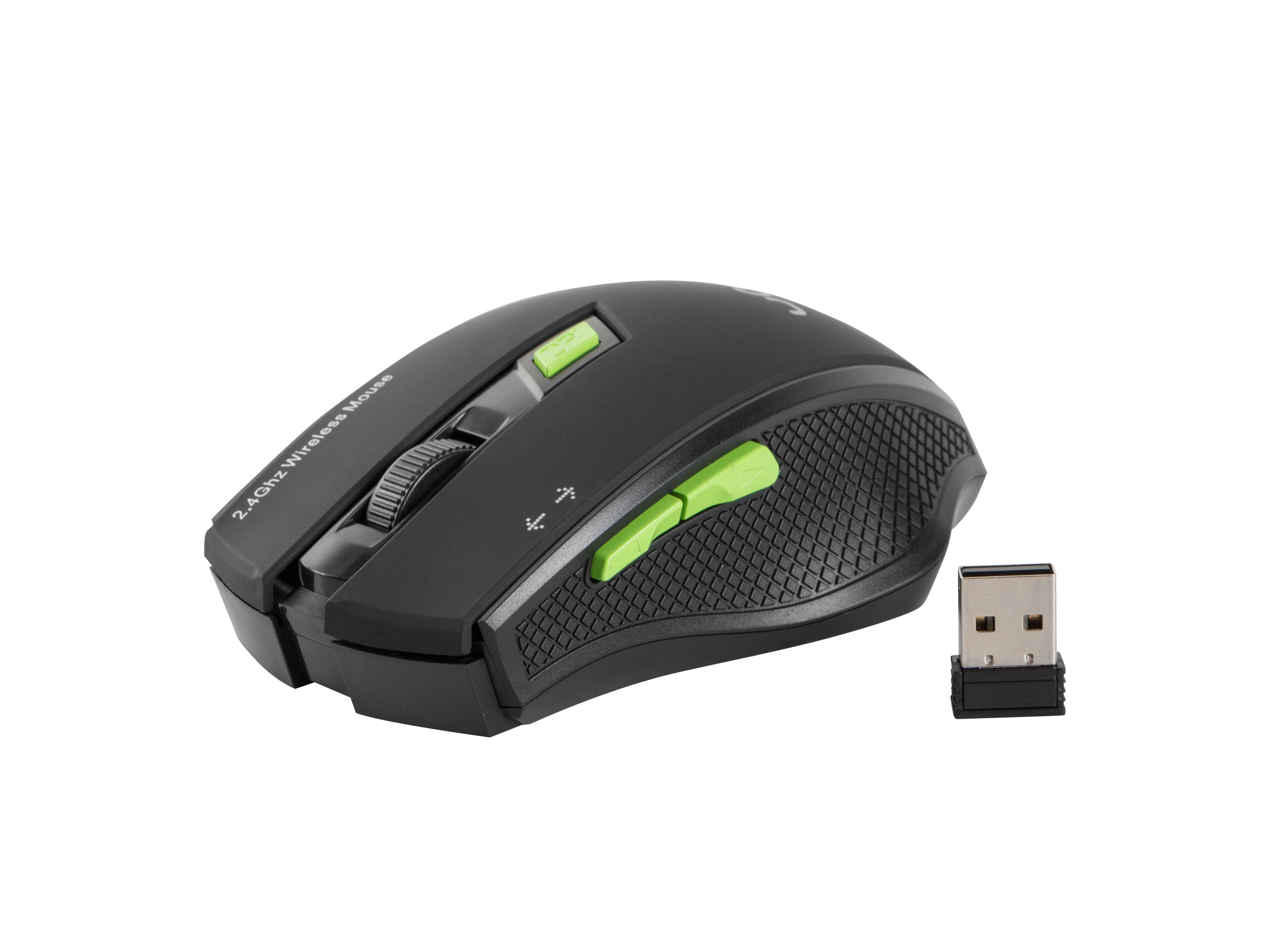 Ugo Raton Inalambrico Office My-04 Black Alcance 10m 1800dpi 6 Botones Micro Receptor Usb