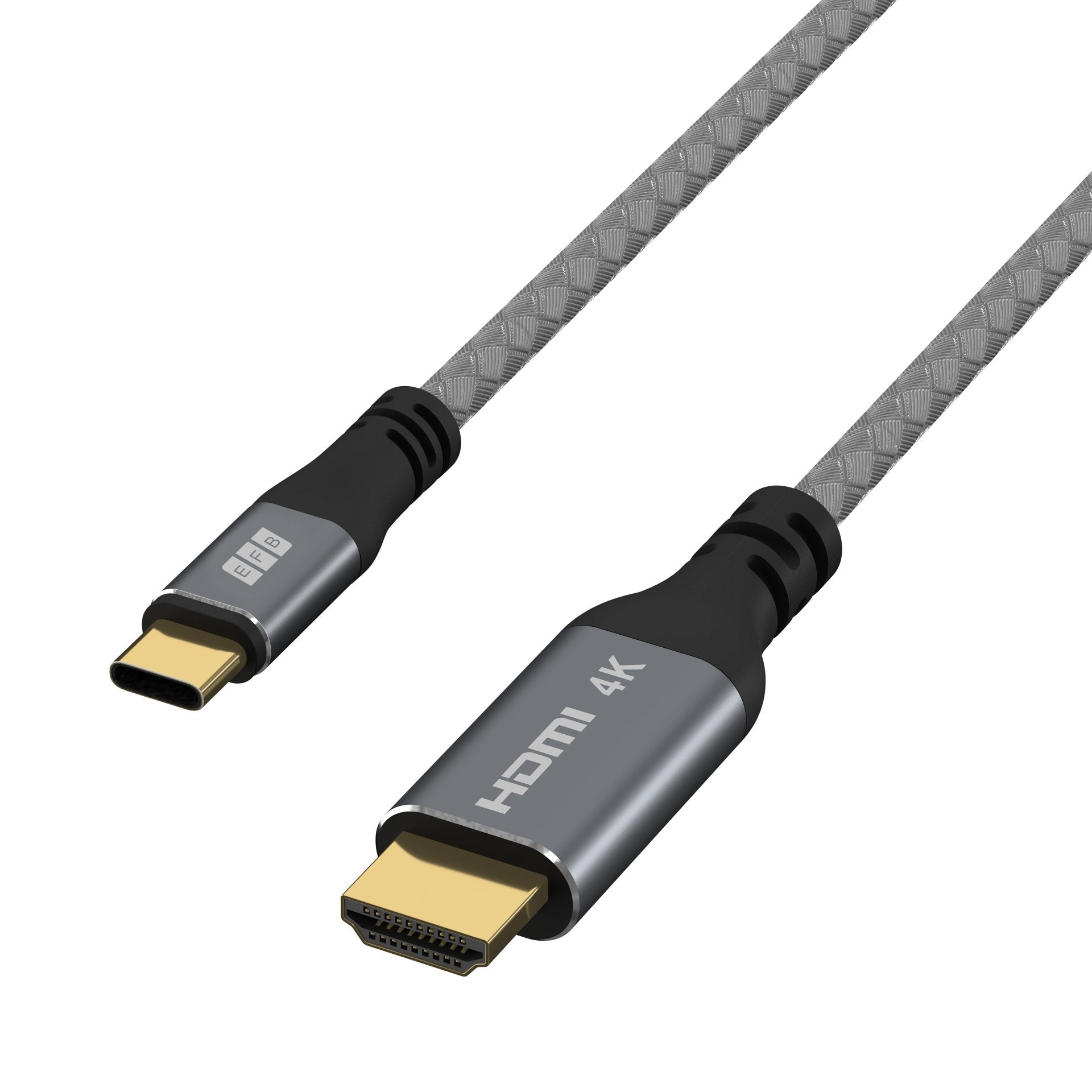 EAN 4049759325176 - EFB Elektronik USB-HDMI-00001 adaptador de cable de vídeo 1,8 m USB Tipo C Negro, Gris imagen 3