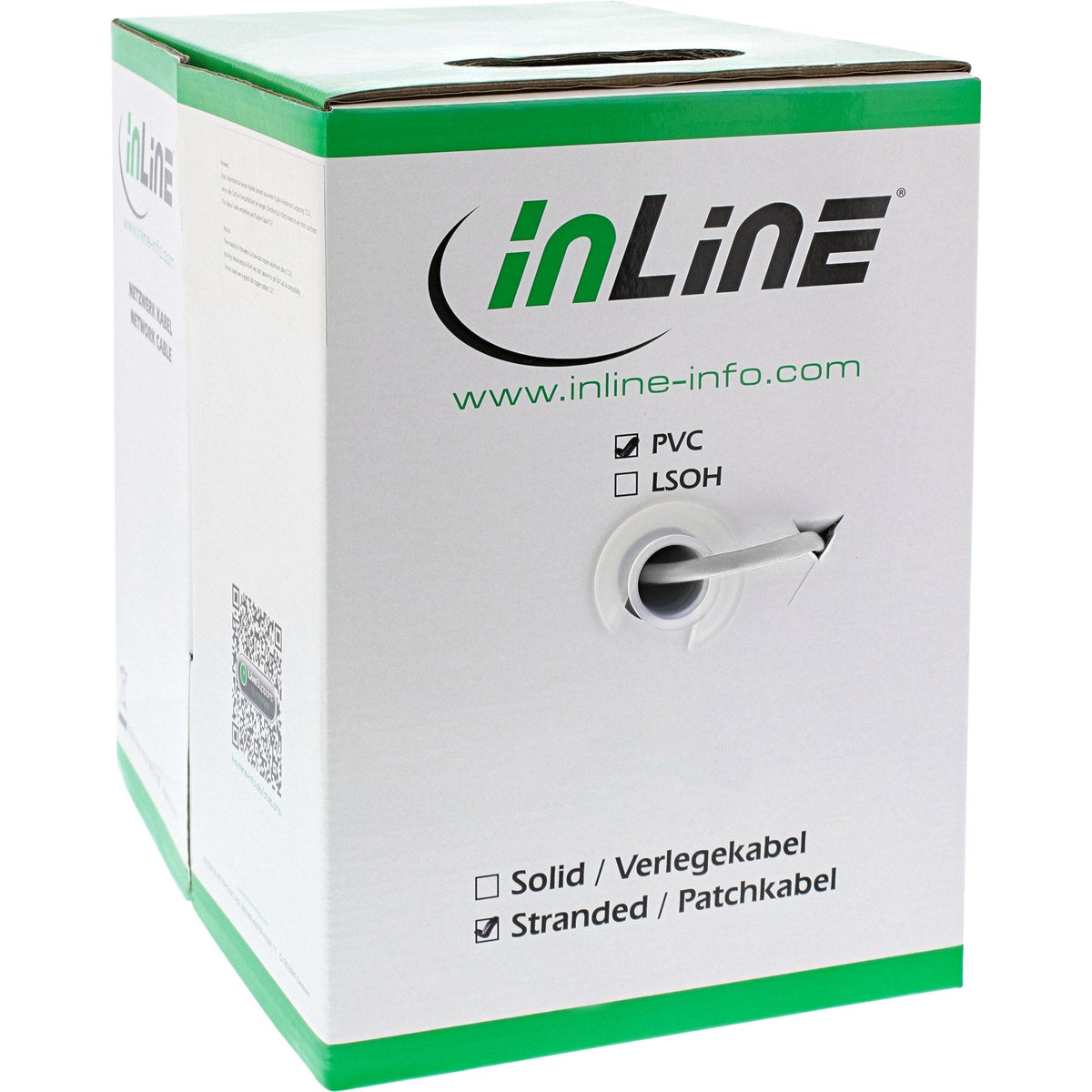 Cable De Red Inline Sf/Utp Cat.5e Awg26 Cca Pvc Blanco 100m