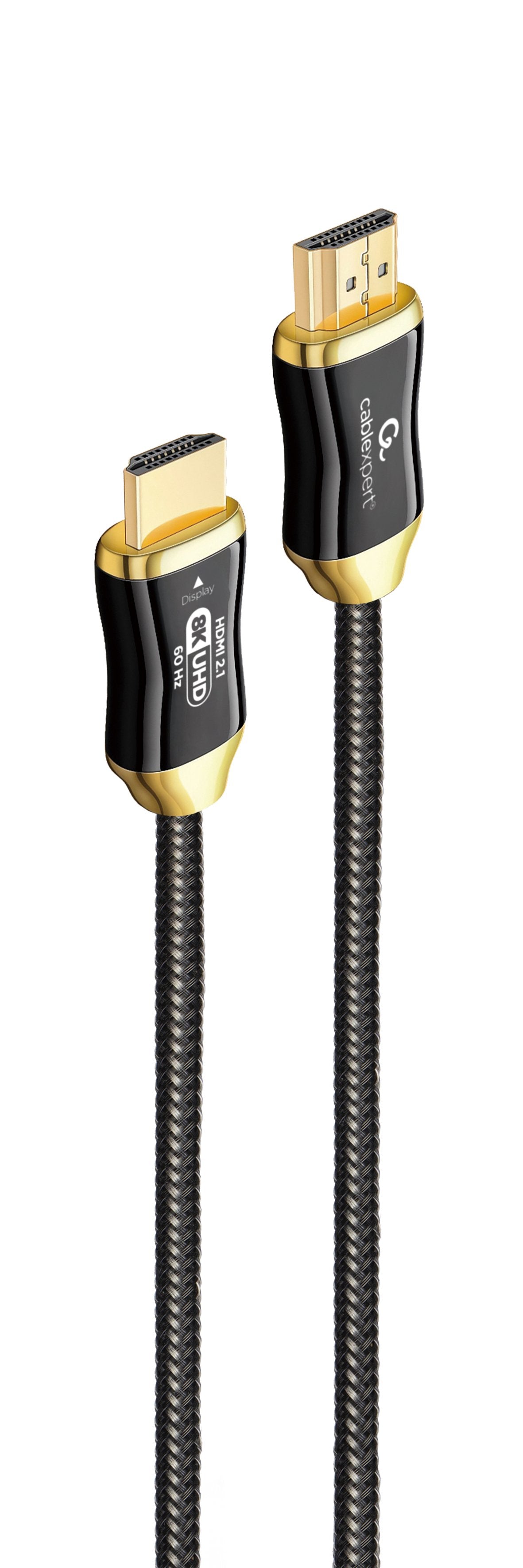 EAN 8716309128803 - Gembird CCBP-HDMI8K-AOC-5M cable HDMI HDMI tipo A (Estándar) Negro, Oro imagen 1