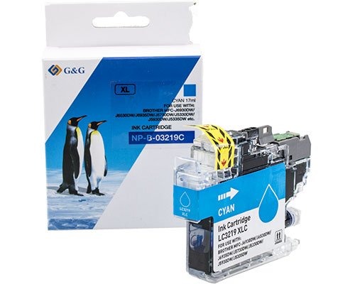 G&G Cartucho De Tinta Compatible Con Brother Lc-3219c Cyan