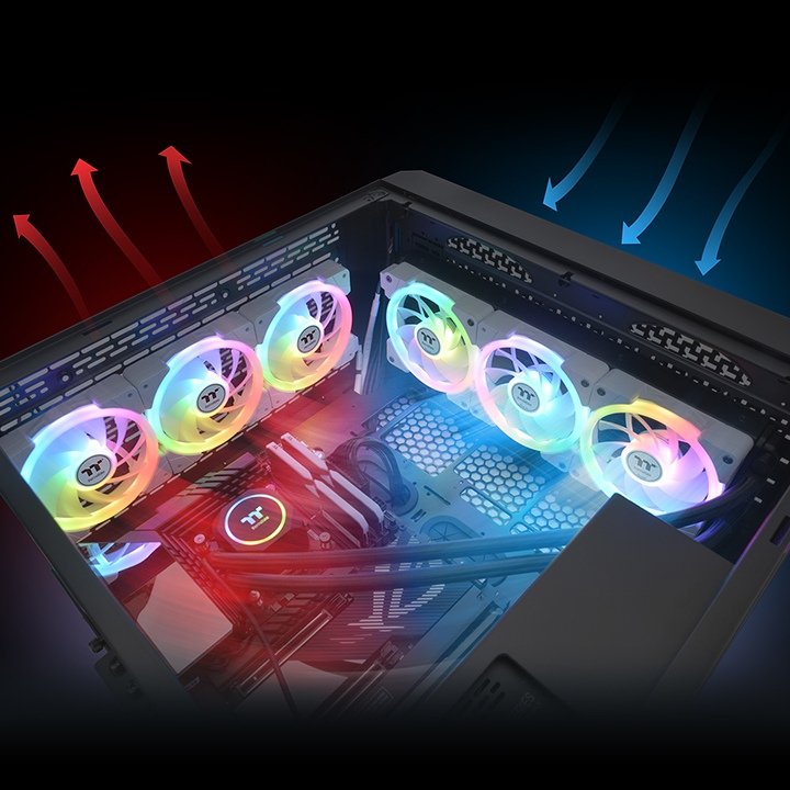 Ventilador Thermaltake Swafan Ex14 Argb 3-Fan-Pack Blanco Retail