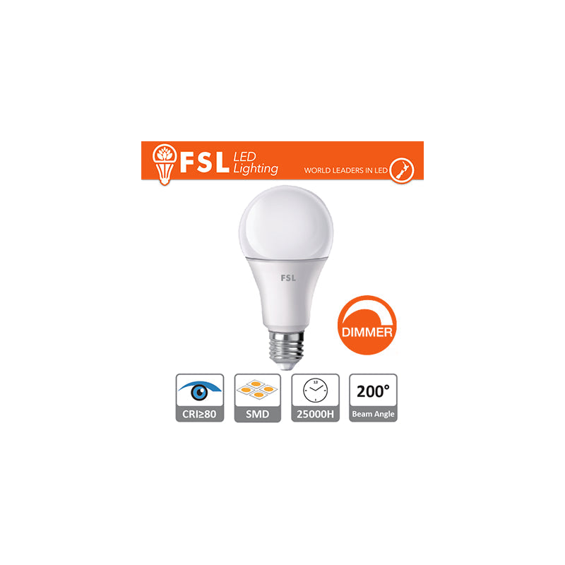 A60 Dim - 10w 4000k 830lm >200º 60x112mm Cri80 E27 25.000h