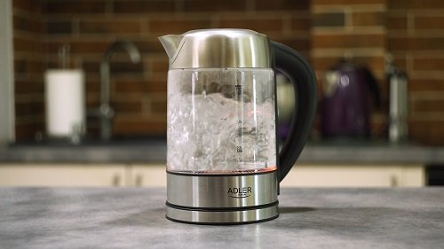 Hervidor De Agua Adler Ad 1247 New 1,7 L Avellana, Acero Inoxidable, Transparente 2200 W