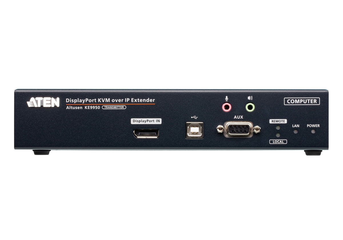 Usb 4k Displayport Kvm Over Ip Transmitter With Local Console, Power/Lan Redundancy (Sfp Slot), Rs-232 Control And Audio