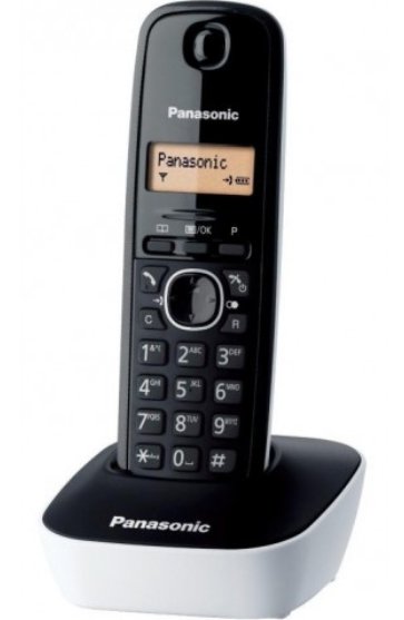 Panasonic Kx-Tg1611 Teléfono Dect Identificador De Llamadas Negro, Blanco
