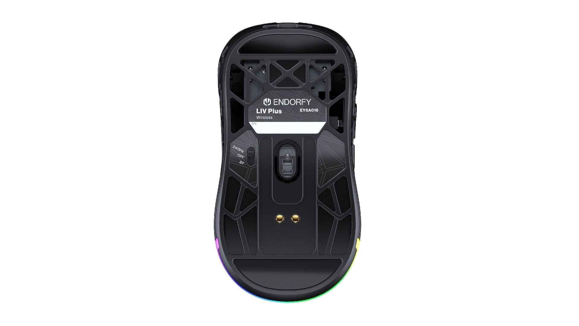 Ratón  Endorfy Liv Plus Wireless Gaming Negro, Incluye Estación De Carga Ey6a016
