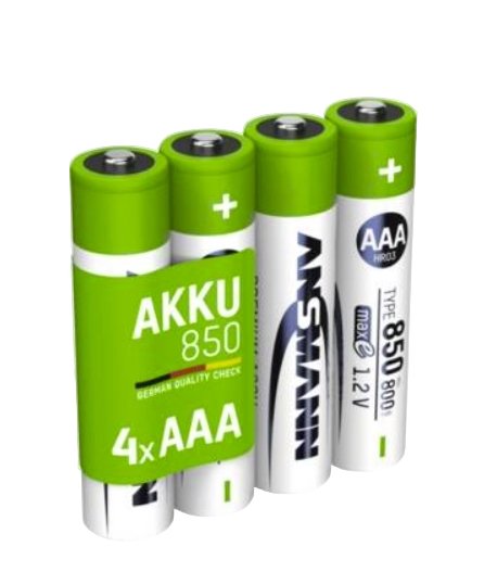 1x4 Ansmann Nimh Battery Micro Aaa Type 850 800 Mah Maxe