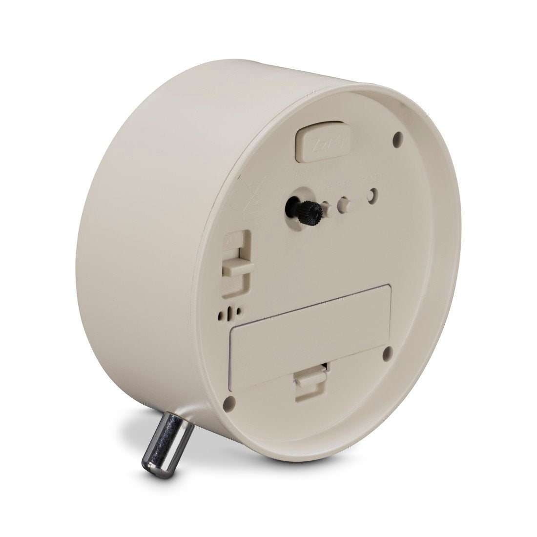 Reloj Despertador Radio Hama Flores Analógico Sin Tic-Tac, Gris/Beige 222229