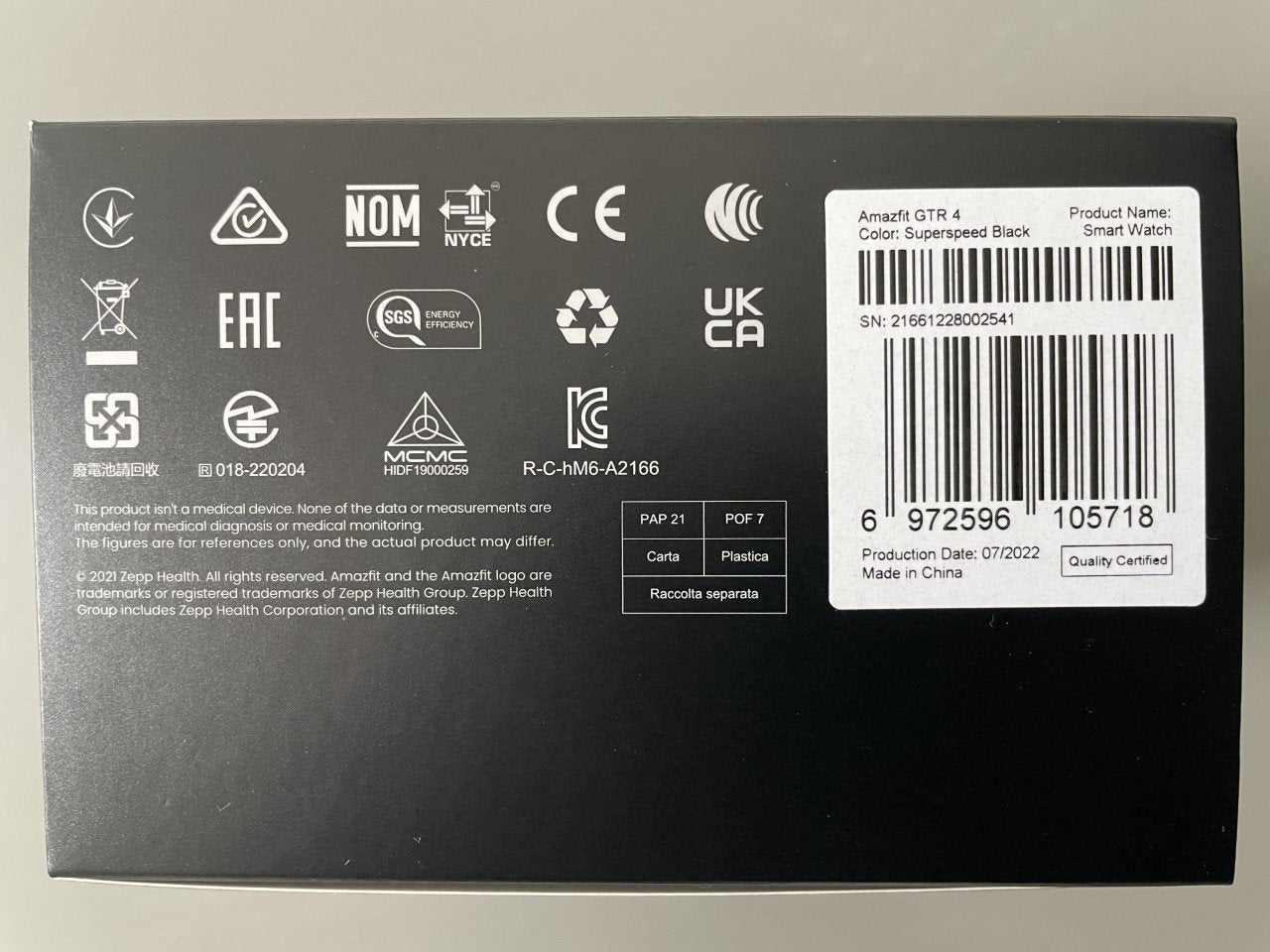 Smartwatch Huami Amazfit Gtr 4 Notificaciones Frecuencia Cardíaca Gps Negro